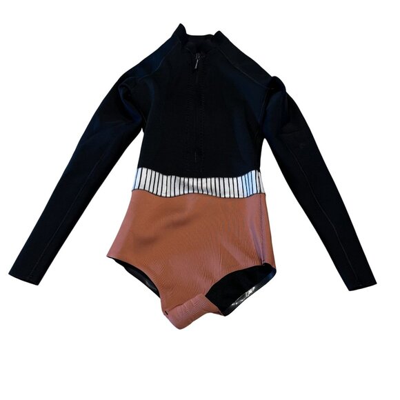 Rip Curl Black and Tan Women Swim One Piece - Picture 1 of 6